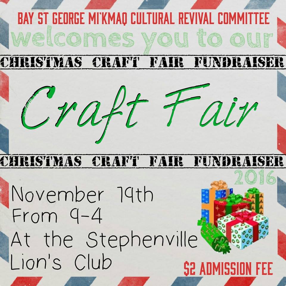 Christmas Craft Fair Fundraiser Qalipu