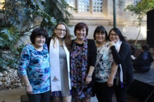 Left to right: Sabrina’s mom, Shirley Muise, Sabrina, Aunt Gertie Mai Muise, Aunt Sharon Muise, and cousin Juanita Muise