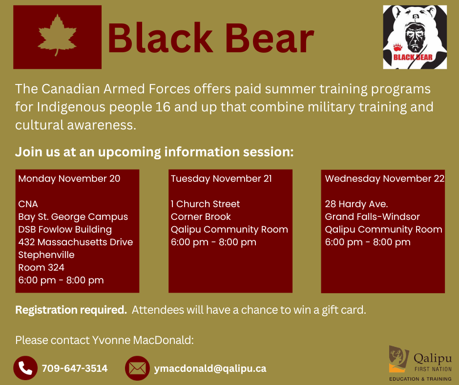 Black Bear Information Sessions