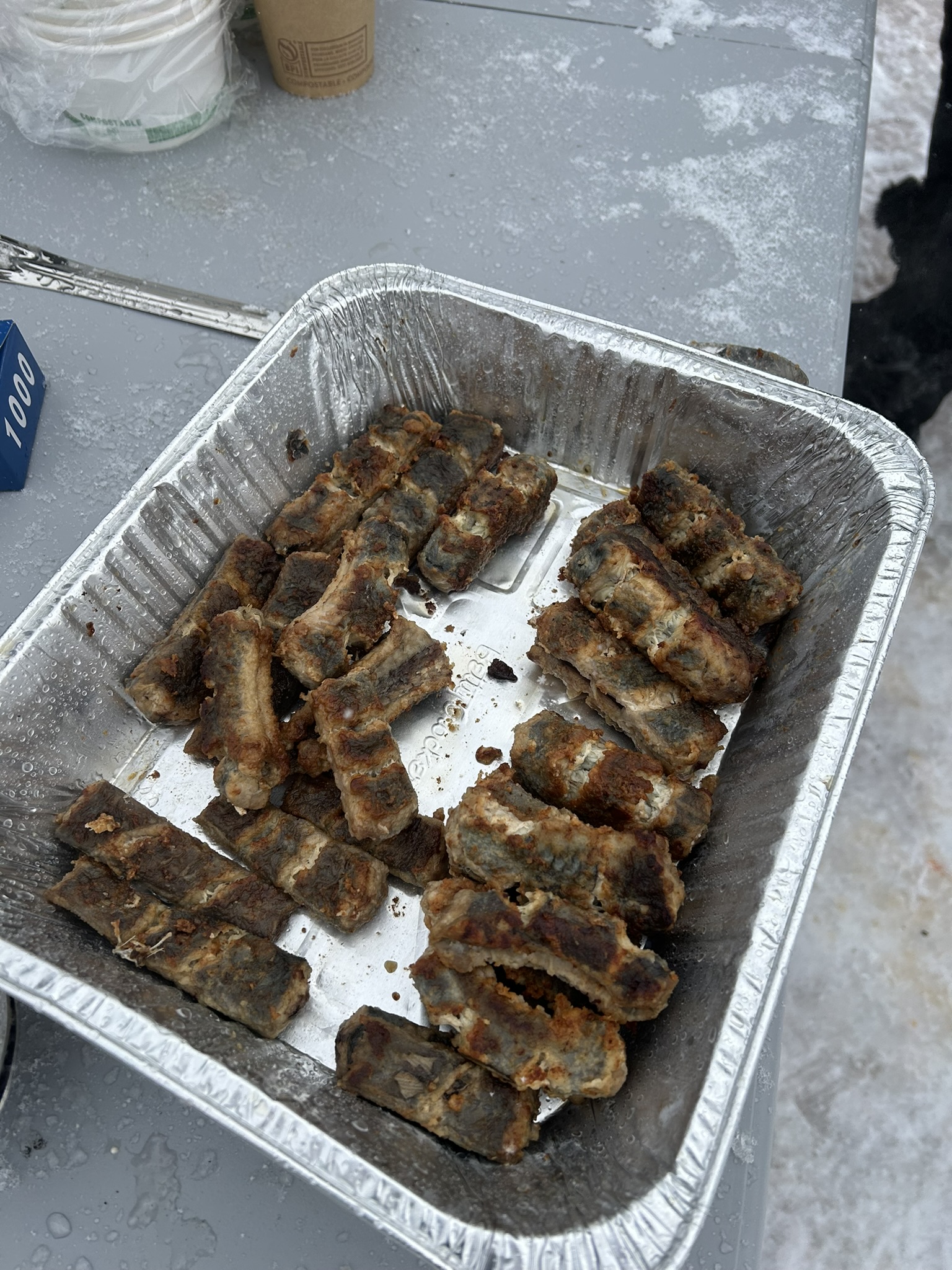 Fried Eel caught near Flat Bay