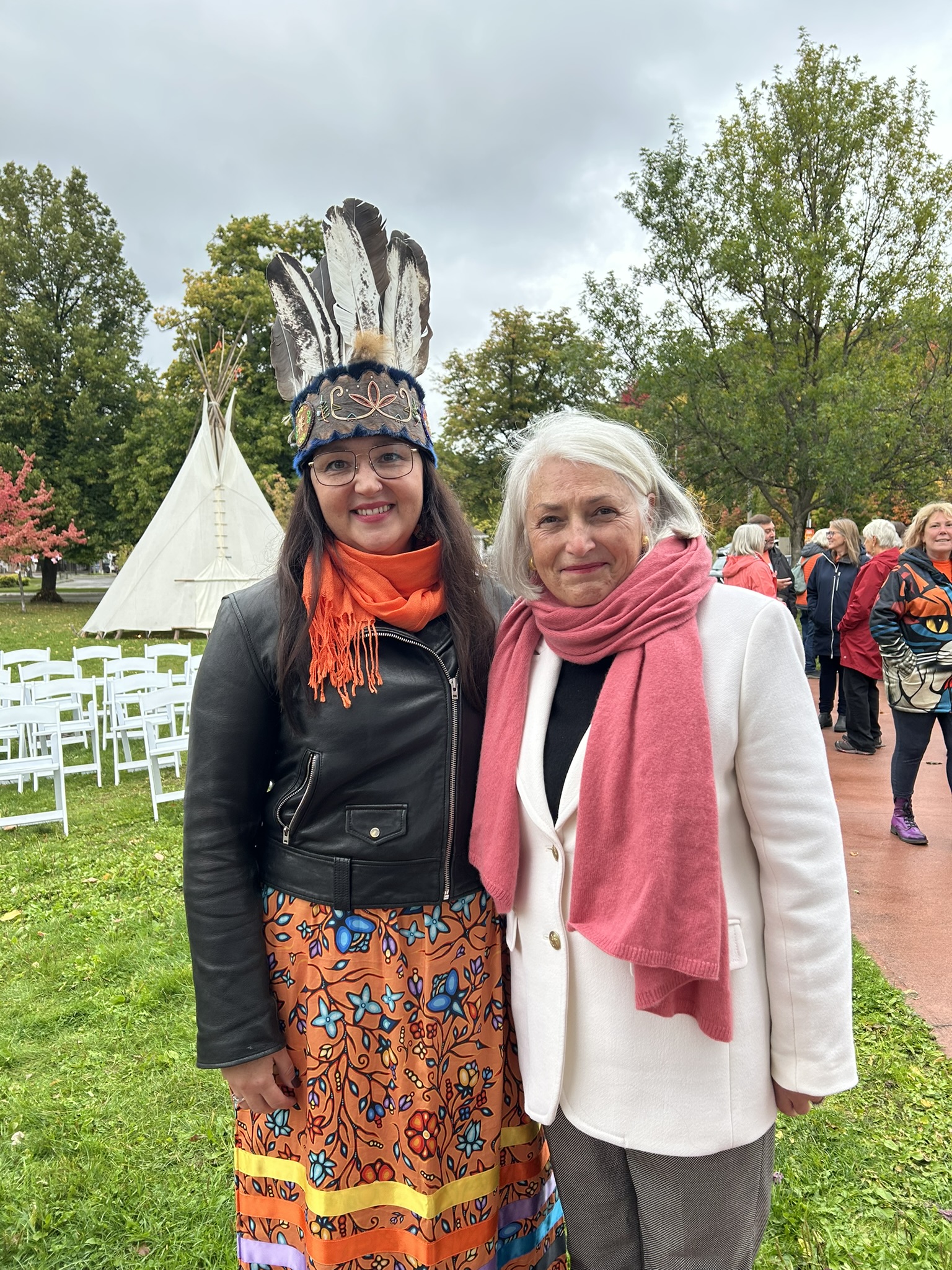 Chief Jenny Brake with Minister Joanne Thompson
