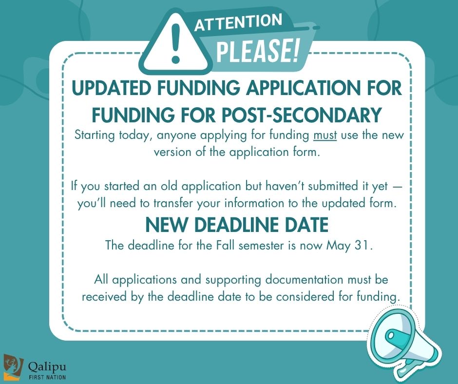 New Application and Deadline Date