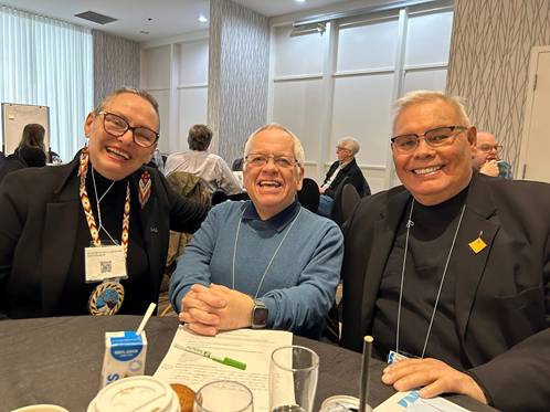 L-R: Vice-Chief Colleen Paul, Stanley Oliver, Labrador Chamber of Commerce and Chief Misel Joe