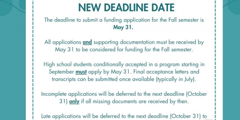 Deadline Date - May 31 2026